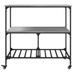 vidaXL Chariot de cuisine sonoma gris 100x50x95 cm bois d'ingénierie