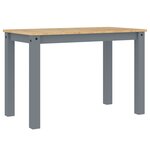 vidaXL Table à manger Panama gris 117x60x75 cm bois massif de pin
