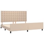 vidaXL Cadre de lit sans matelas cappuccino 200x200 cm similicuir