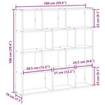 vidaXL Étagère cube murale 12 compartiments blanc bois d'ingénierie
