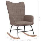 vidaXL Chaise à bascule avec tabouret Taupe Tissu