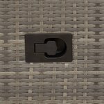 vidaXL Ensemble de bistro 3 Pièces avec coussins gris résine tressée