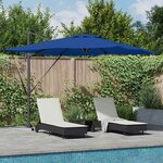 vidaXL Parasol bleu azur 286 x 285 x 270 cm Aluminium
