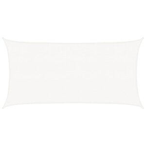 vidaXL Voile d'ombrage PEHD Rectangulaire 2 x 4 m Blanc