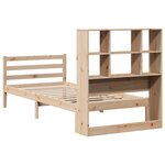 vidaXL Lit bibliothèque sans matelas 90x190 cm bois de pin massif