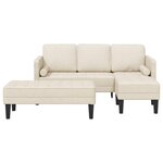 vidaXL Ensemble de Canapés avec coussin 2 Pièces Lin Polyester