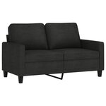 vidaXL Canapé à 2 places Noir 120 cm Tissu