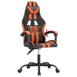 vidaXL Chaise de jeu Noir et orange Similicuir
