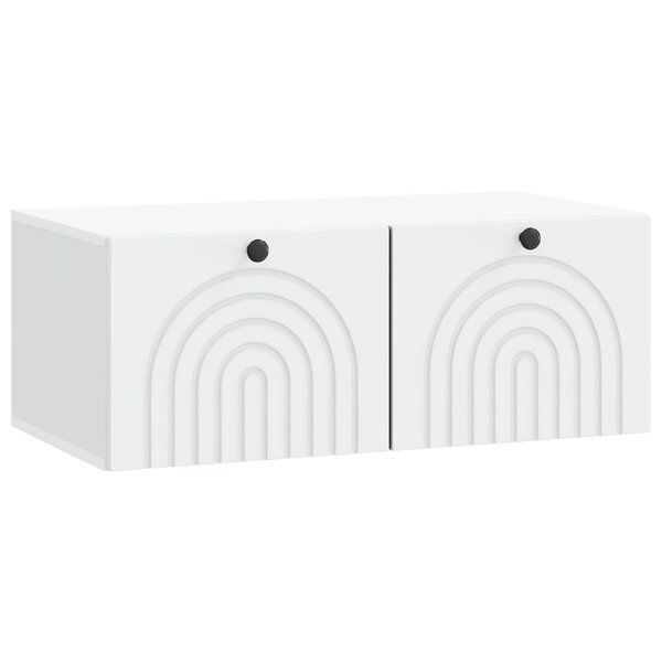 vidaXL Meuble TV mural Blanc 78 5 x 41 x 30 cm Bois d'ingénierie