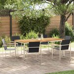 vidaXL Ensemble de salle à manger pour jardin 7 Pièces