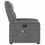 vidaXL Fauteuil inclinable de massage électrique gris foncé