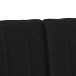 vidaXL Tête de lit capitonnée Noir 150 cm Pin massif