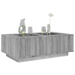 vidaXL Table basse avec LED infini sonoma gris 116x69x40 cm