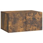 vidaXL Meuble TV mural 59 5 x 41 x 30 cm Chêne fumé Bois d'ingénierie