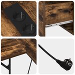 vidaXL Bureau Chêne fumé 182 x 101 x 87.5 cm Bois d'ingénierie