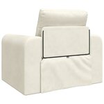 vidaXL Canapé-Lit Crème 98 x 71 x 83 cm Velours