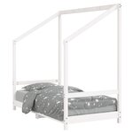 vidaXL Cadre de lit pour enfant blanc 80x160 cm bois de pin massif