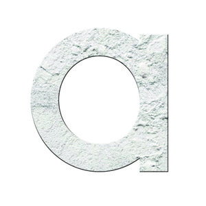 Numéro A - Numéro adhésif pour boîtes aux lettres- Pierre véritable 50 mm  Albatre