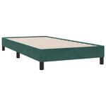 vidaXL Sommier à lattes de lit et matelas vert foncé 100x210cm velours