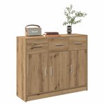 vidaXL Buffet chêne artisanal 91x28x75 cm bois d'ingénierie