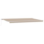vidaXL Auvent Rétractable Beige 600 × 350 cm Polyester et métal