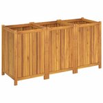 vidaXL Jardinière avec doublure 150x50x75 cm bois massif d'acacia