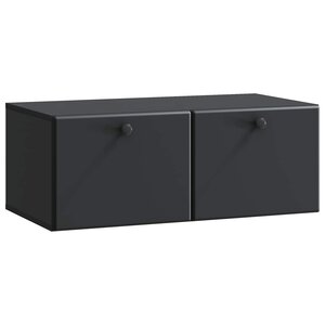 vidaXL Meuble TV mural 78 5 x 41 x 30 cm Noir Bois d'ingénierie