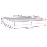 vidaXL Cadre de lit gris foncé 152x203 cm velours