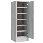 vidaXL Meuble à chaussures Sonoma gris 32x35x92 cm Bois d'ingénierie