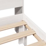 vidaXL Lit bibliothèque sans matelas blanc 75x190cm bois de pin massif