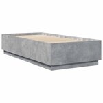vidaXL Cadre de lit sans matelas gris béton 100x200 cm