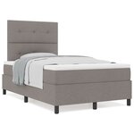 vidaXL Lit à ressort avec matelas Taupe 120x200 cm Tissu