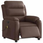 vidaXL Fauteuil de massage inclinable électrique marron similicuir