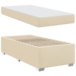 vidaXL Cadre de lit avec matelas Crème 80 x 200 cm tissu
