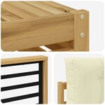 vidaXL Ensemble de canapés d'extérieur 7 pc Blanc et crème