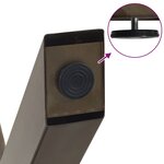 vidaXL Pieds de table basse en forme de X  2 pièces  acier naturel  60 x (42-43) cm