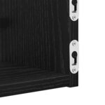vidaXL Étagère Murale avec étagère 2 Pièces Chêne noir 80 x 16 x 14 cm