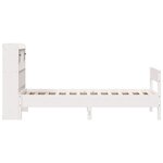 vidaXL Lit bibliothèque sans matelas blanc 75x190cm bois de pin massif