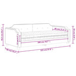 vidaXL Lit de jour avec matelas gris clair 80x200 cm tissu