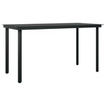 vidaXL Ensemble de Salle à Manger de Jardin 5 Pièces en Poly Rattan Noir