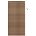 vidaXL Store de Fenêtre avec des rideaux Marron 120 x 220 cm Bambou