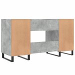 vidaXL Bureau gris béton 140x50x75 cm bois d'ingénierie