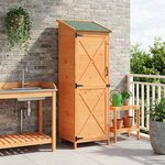 vidaXL Abri de jardin Marron 59 5 x 56 x 176 5 cm Bois d'ingénierie