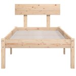 vidaXL Cadre de lit bois de pin massif 100x200 cm