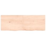 vidaXL Étagère murale 140x50x(2-6) cm bois de chêne massif non traité