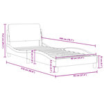vidaXL Cadre de lit sans matelas vert foncé 90x200 cm velours