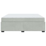 vidaXL Cadre de lit avec matelas Gris clair 180 x 200 cm Velours