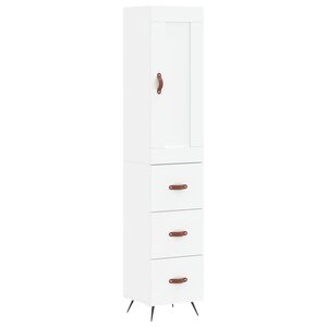 vidaXL Buffet haut Blanc 34 5x34x180 cm Bois d'ingénierie
