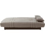Clic clac 3 places THELMA - Tissu Soro taupe - Couchage 125 x 190 cm - 190 x 92 x 96 cm