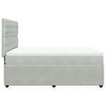 vidaXL Sommier à lattes de lit et matelas Gris clair 160x200cm Velours
